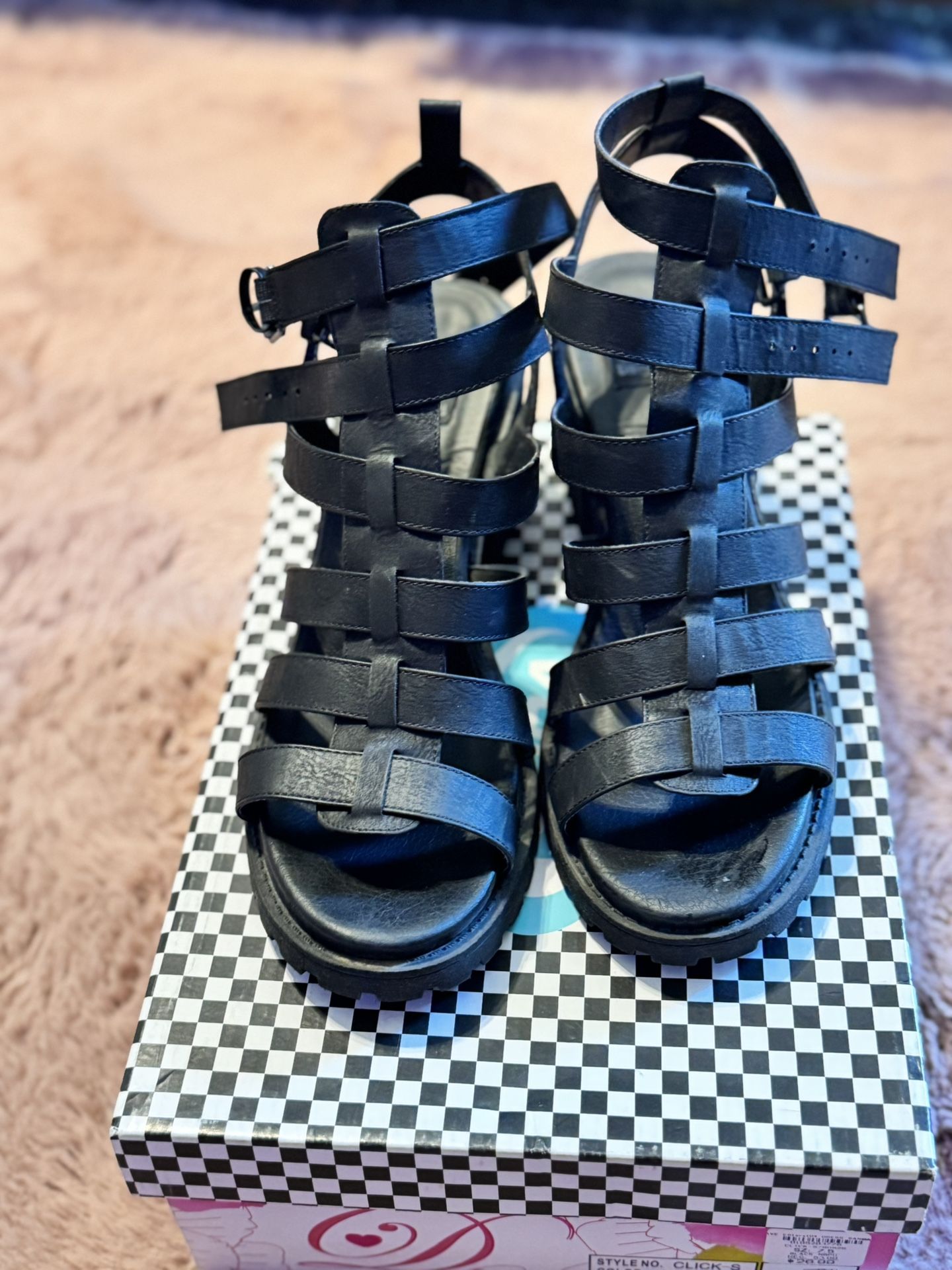Dirty laundry, sandal heels