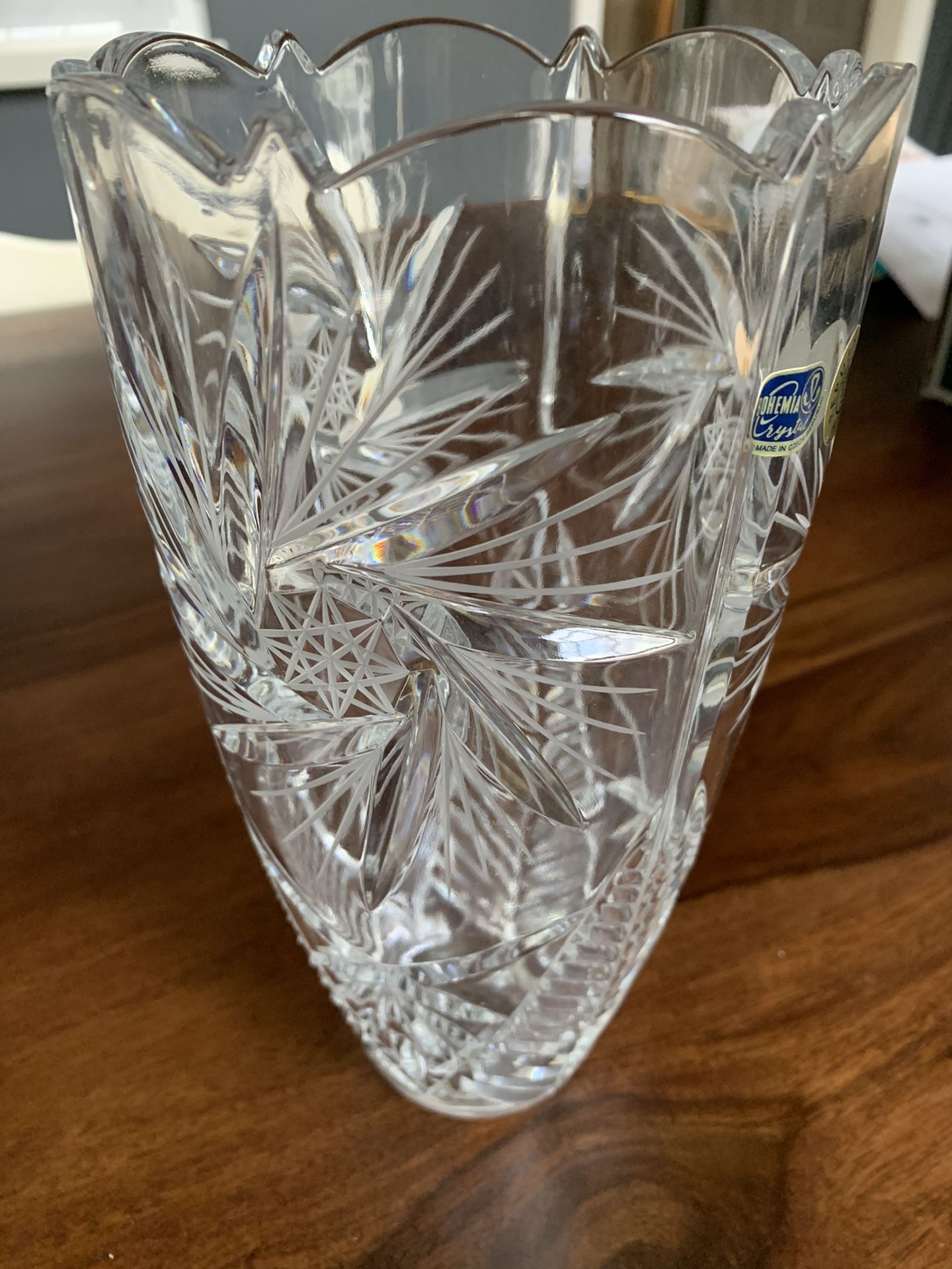 Crystal Vase. In Original Box, Unused.