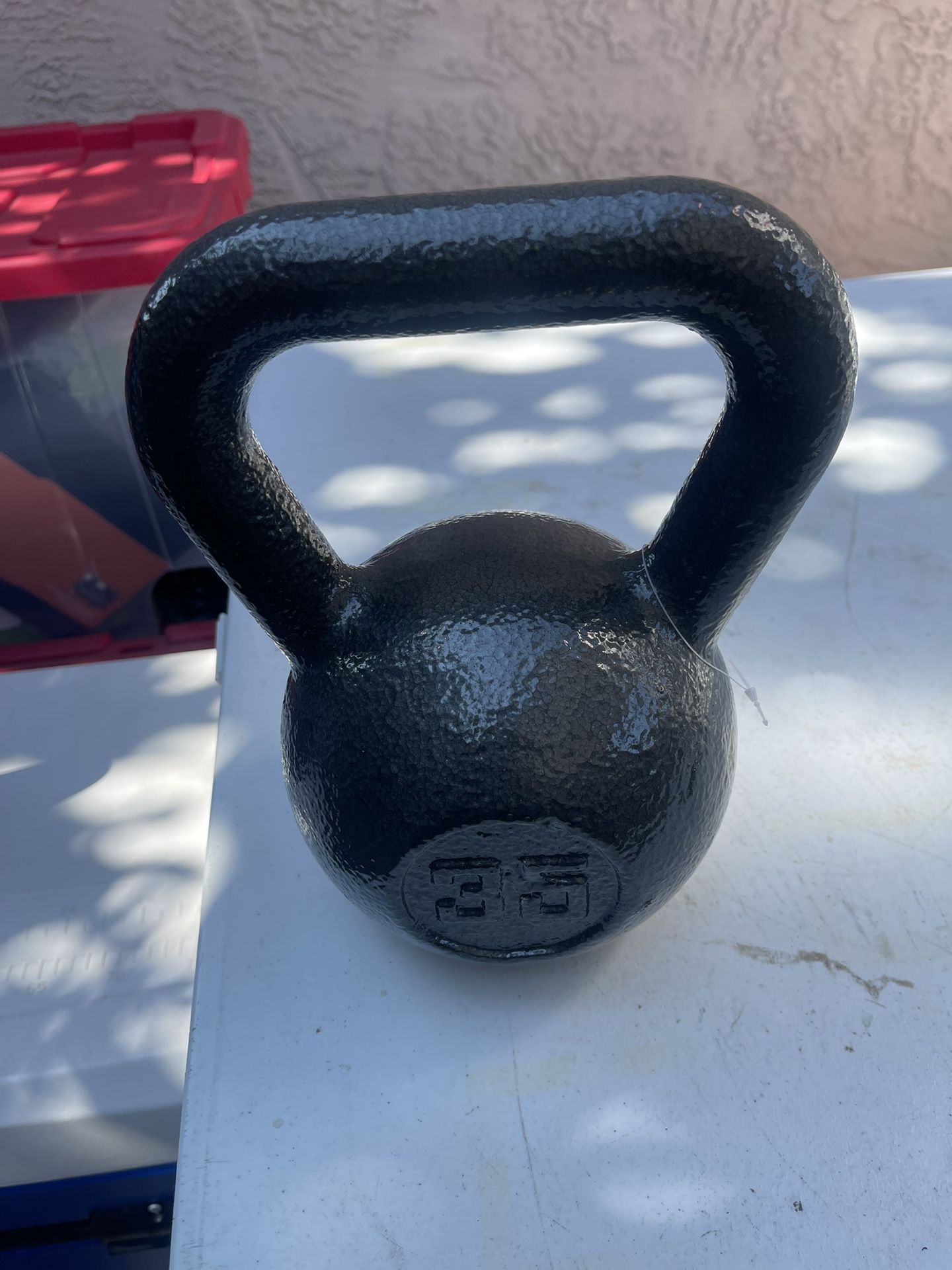 Athletic Works 35lb Kettlebell, Casting Iron, Durable Black