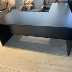 Executive Desk L Shape Black 6’x7’
