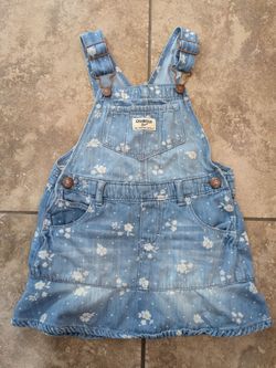 Toddler OshKosh B'gosh Jean Overall Dress - Size: 4T