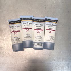 Neutrogean Ultra Sheer Dry Touch Pack Of 4 New  