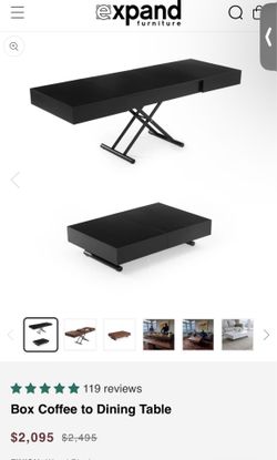 Italian Made Coffee Table to Dining Table