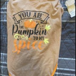 Wag N Woof Cute Fall Autumn Pumpkin Dog Pet Shirt Clothing Small Or medium 