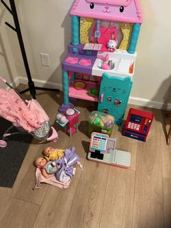 Gabby Doll house kitchen and toy bundle