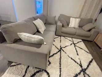 Gray Sofa + Loveseat Set – Great Condition