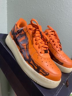 Nike Air Force 1 Low Orange Skeleton Halloween 2020 Size 7 Authentic