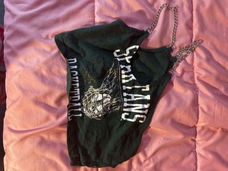 Green Michigan State University tank top with chain detail #college #loungewear