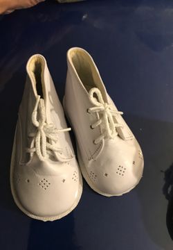 New baby boys & girls baptism leather made in Mexico shoes