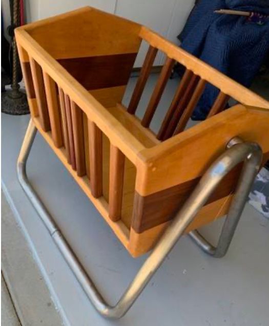 Beautiful Craftsman Handmade Danish Bassinet-Crib -