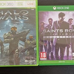 Halo Wars  for Xbox 360 and Saint Rowe for Xbox One
