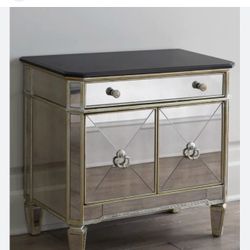 Horchow Mirrored Nightstand 