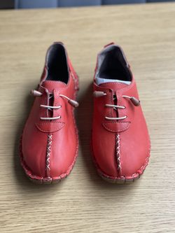 Pomegranate red, Genuine leather, Sandal model shoes
