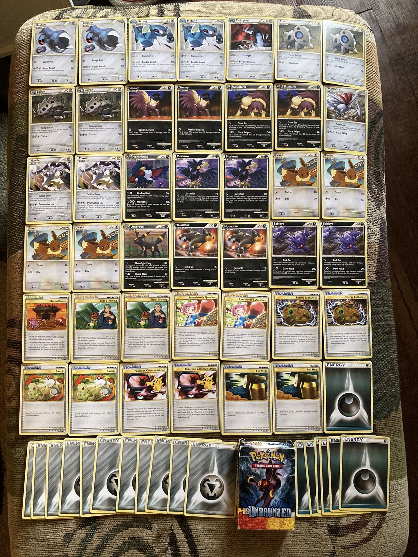 RARE 2010 HS UNDAUNTED UMBREON NIGHTFALL THEME DECK LOW POP