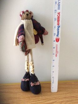 Handcrafted winter mouse figurine