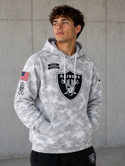 NIKE RAIDERS SALUTE TO SERVICE HOODIE LARGE NEW