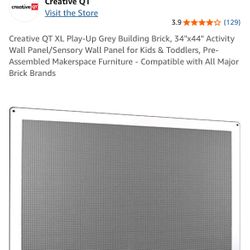 Gray Sensory Activity Wall Panel 34x33 
