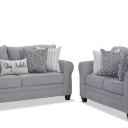 Love Seat Sofa Bobs Furniture Grey