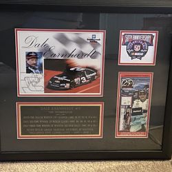 Signed Dale Earnhardt Framed Photo