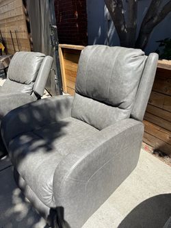 Gray Leather Recliner Chairs