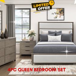 4 PC QUEEN BEDROOM SET
