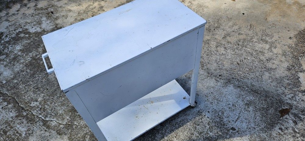 Vintage Flip Top Filing Cabinet