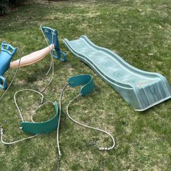 SWING SET ACCESSORIES PARTS, 8 FOOT SLIDE,  2 SWING SEATS,  SEESAW SWING SEAT,  $85 or BEST OFFER SALEM, NH