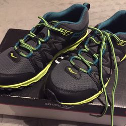 Boys Sneakers Saucony - SY-B Peregrine Run Shield Black/Lime