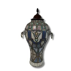 NY: Large Moroccan Earthenware Lidded Urn