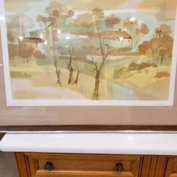 Original Lithograph. Framed And Matted. Certificate Of Authenticity