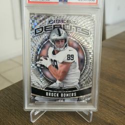 2024 Finest Brock Bowers Debut Checkerboard PSA 8