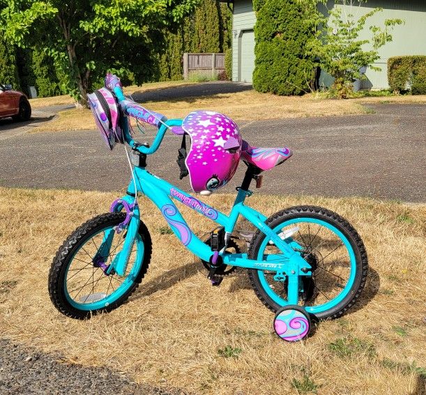 16" Kids Bike with Helmet