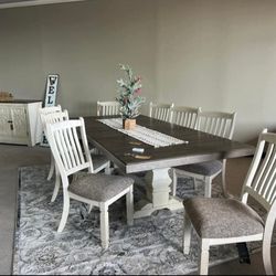 🍷BOLANBURG TWO-TONE EXTENDABLE DINING SET💃
Table & 4 Side Chairs