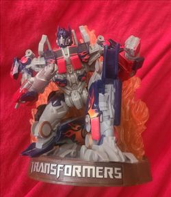 2007 optimus prime double side statue 7"
