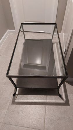 Metal And Glass Coffee And End Tables