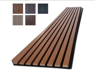 0421: New Wood Panels for Wall, 4-Piece 96" x 12.6" Soundproof Wood Slat Wall Panel for Interior Wall Decor Noise Cancelling, Acoustic Wall Panels, So