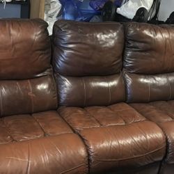 Leather Reclining Couch