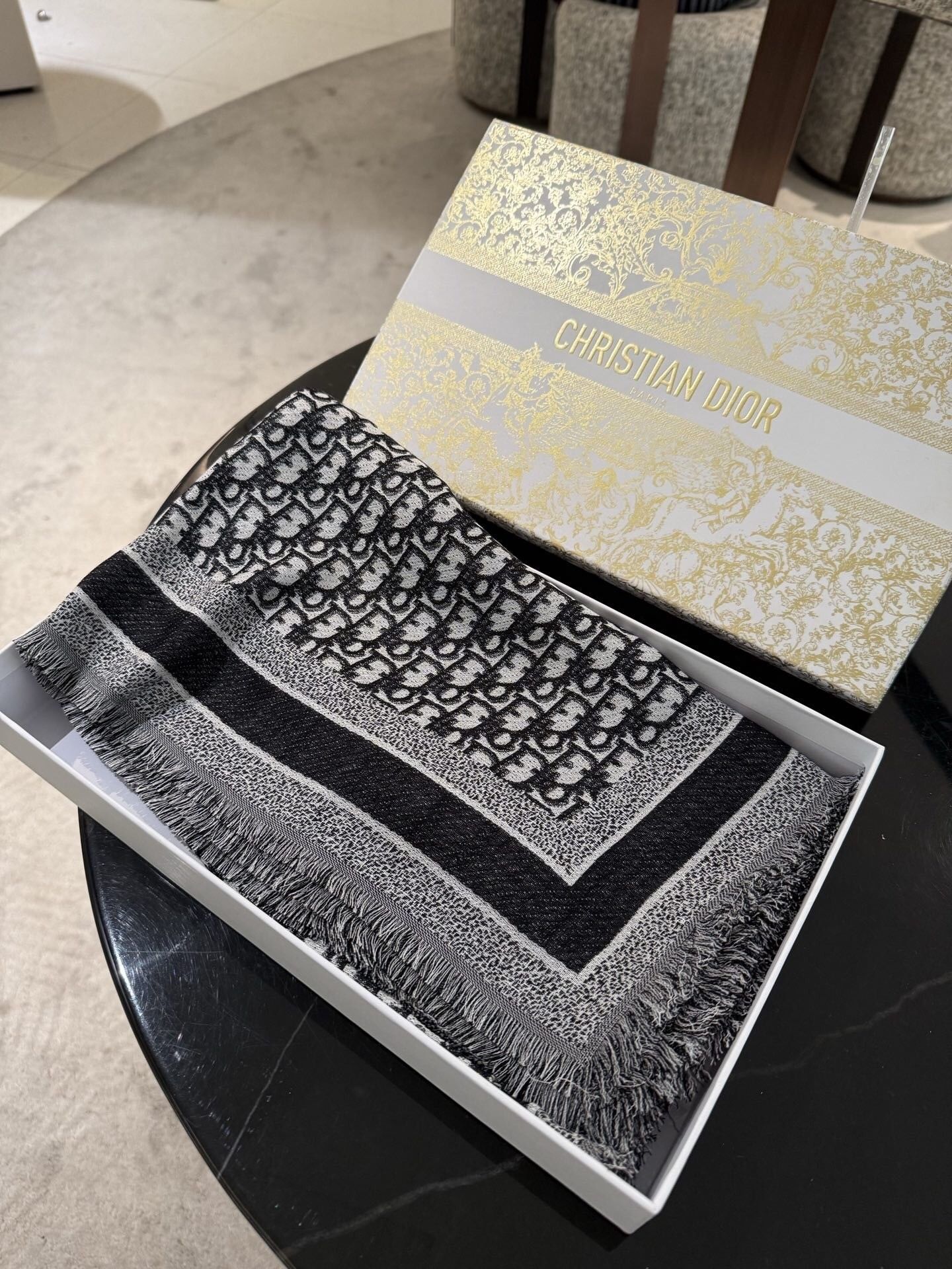 Dior scarf shawl features iconic 