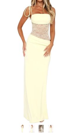 Yellow Lace Maxi Dress