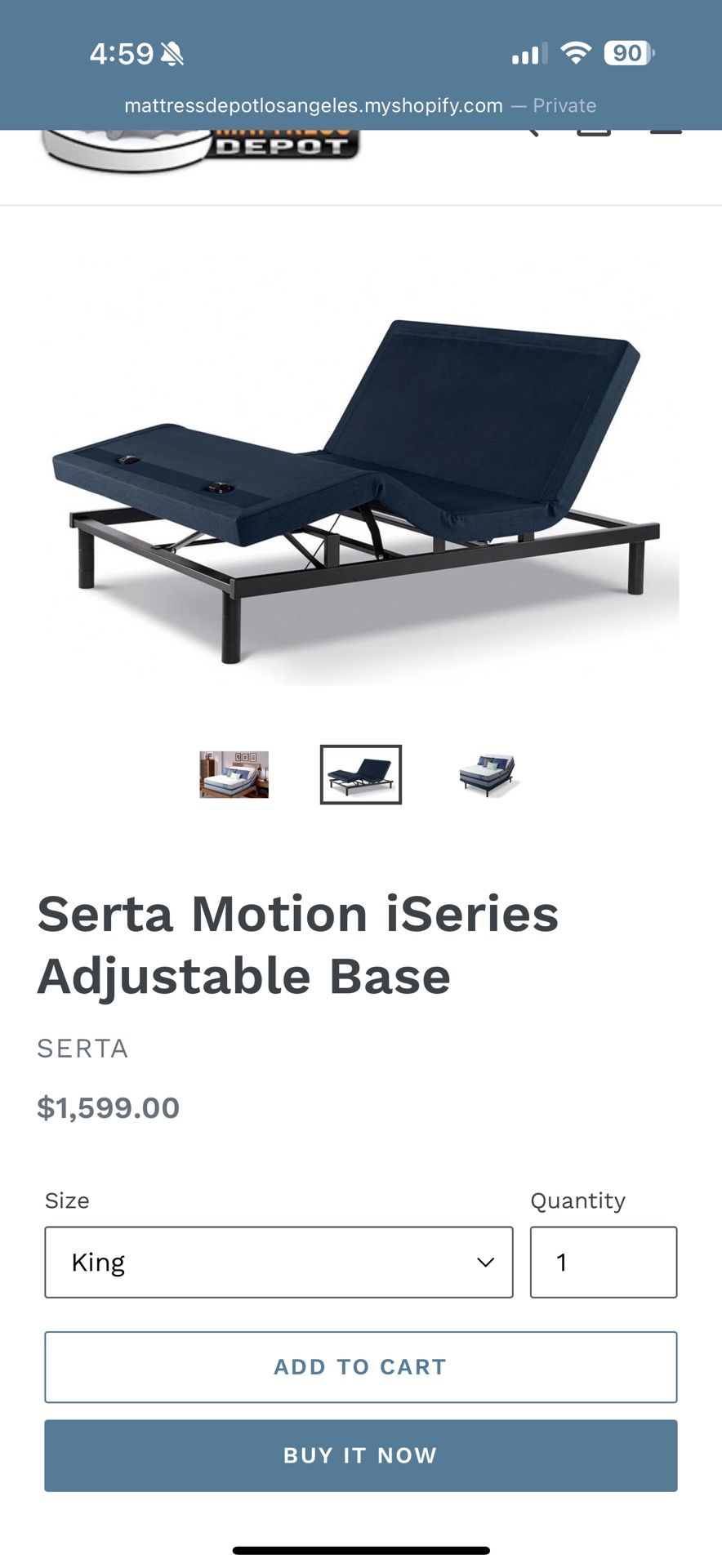 King Adjustable Bed Frame