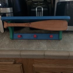 Wooden Base Ball Shelf