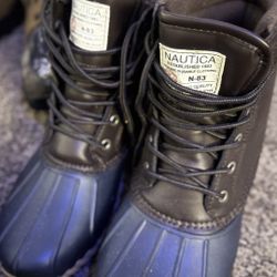 Nautica Mens Channing Waterproof Snow & Rain, Insulated Duck Boot