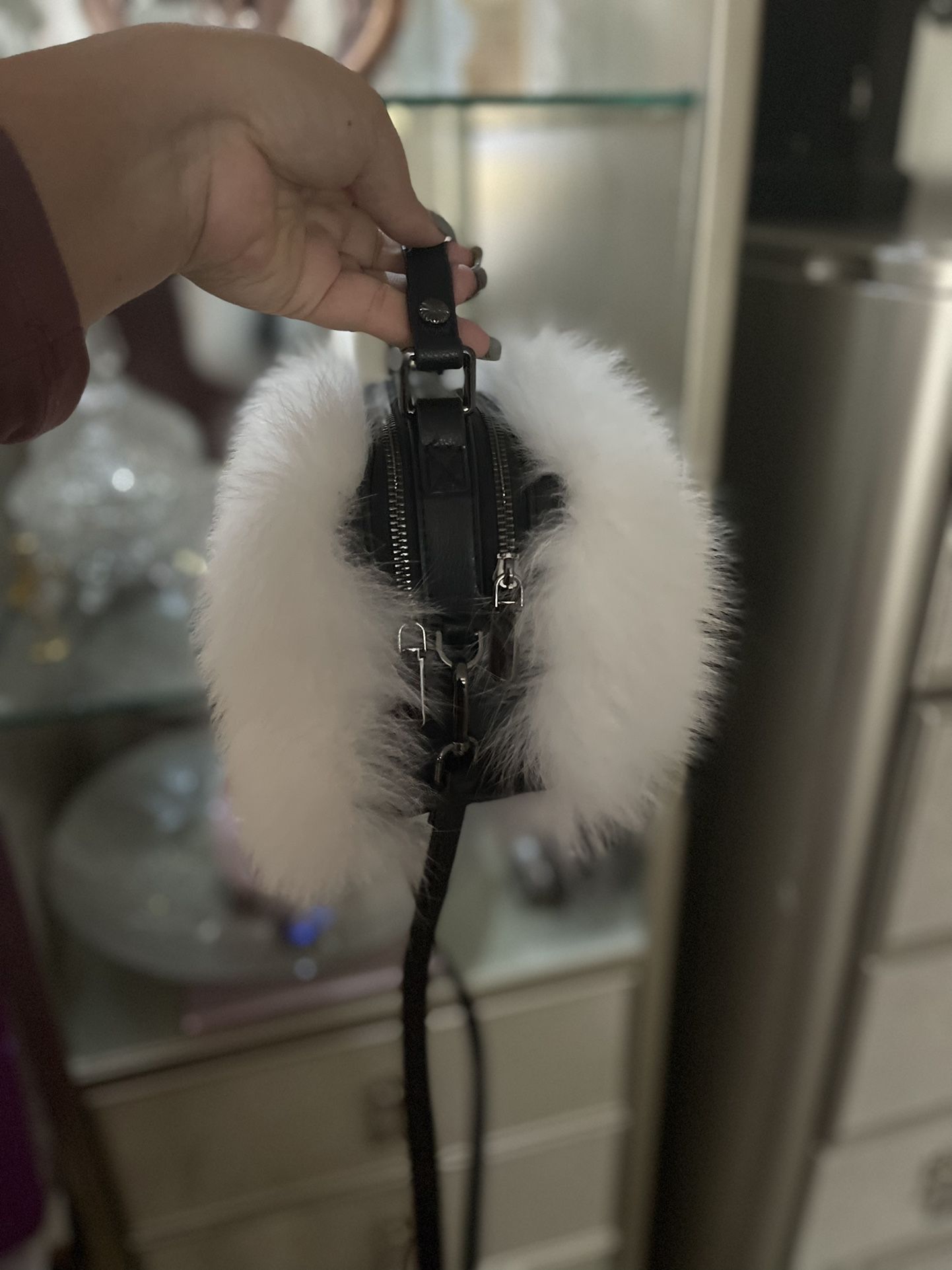 REAL FOX And Genuine leather Crossbody bag