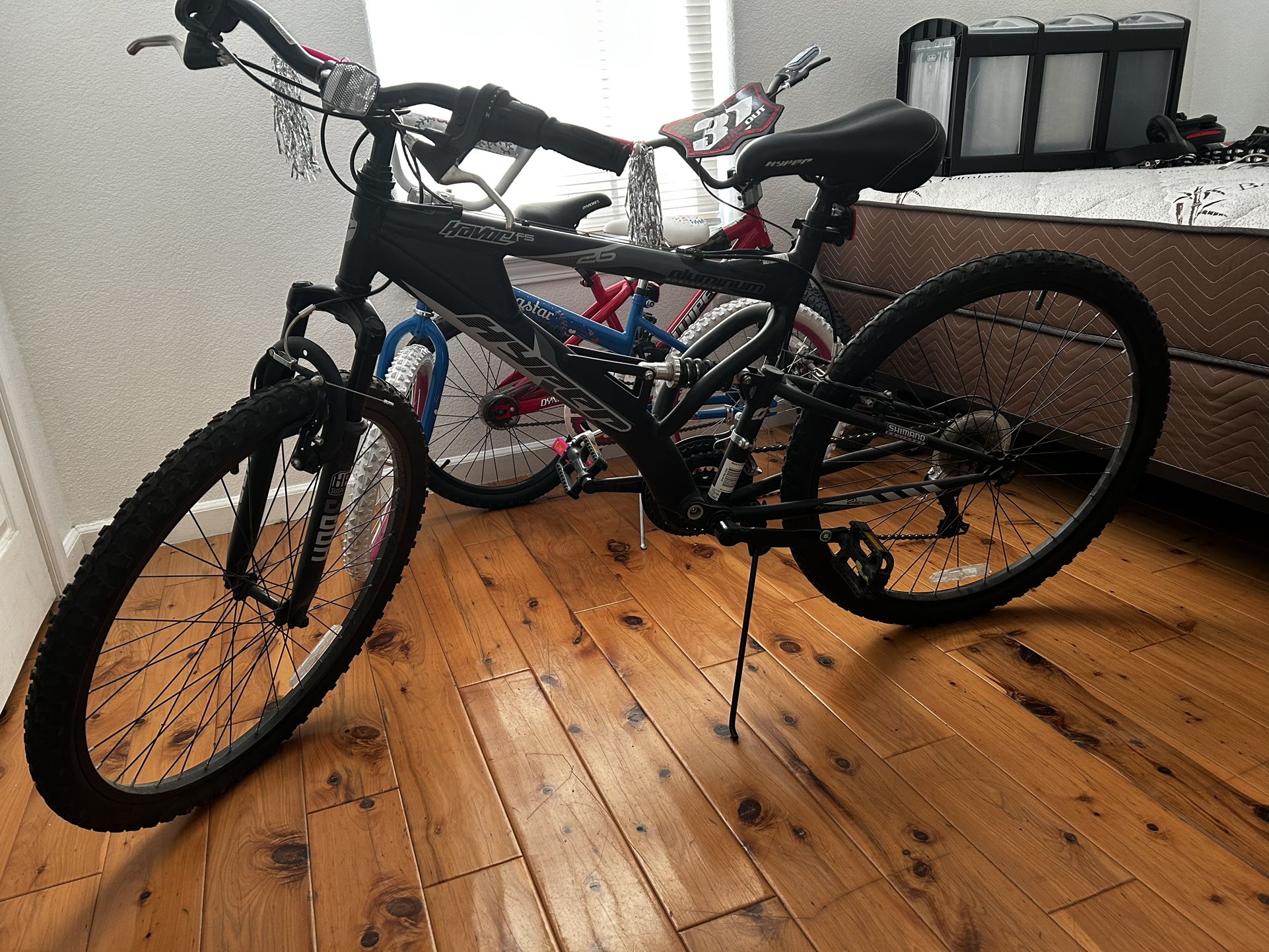 black 26” hyper havoc fs mtb