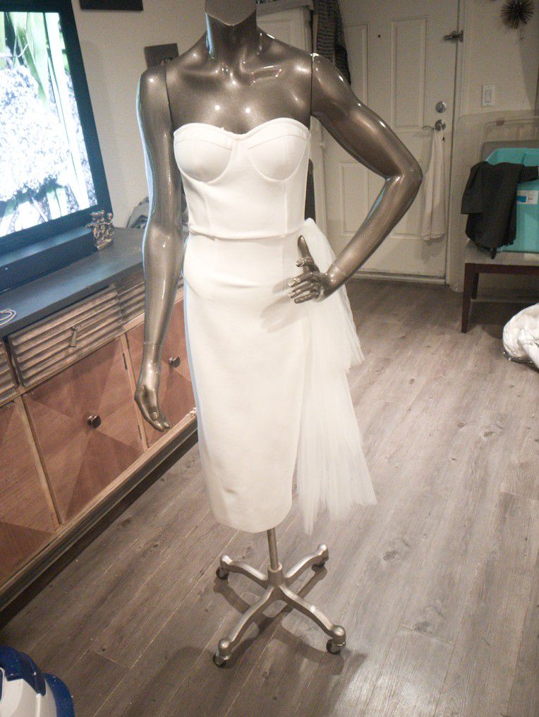 Alika Midi Bandage Dress - White

