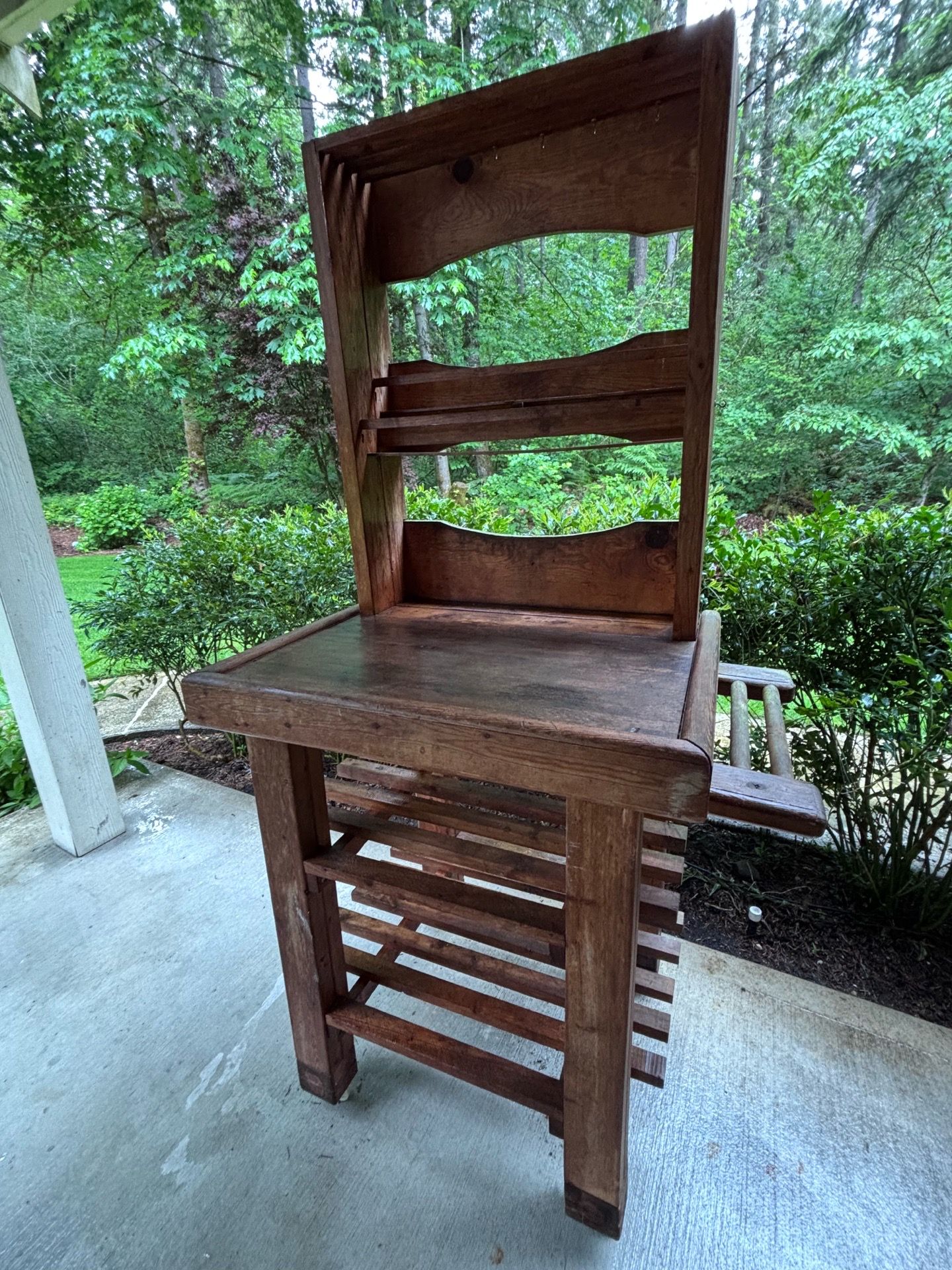 Antique handcrafted, potting bench