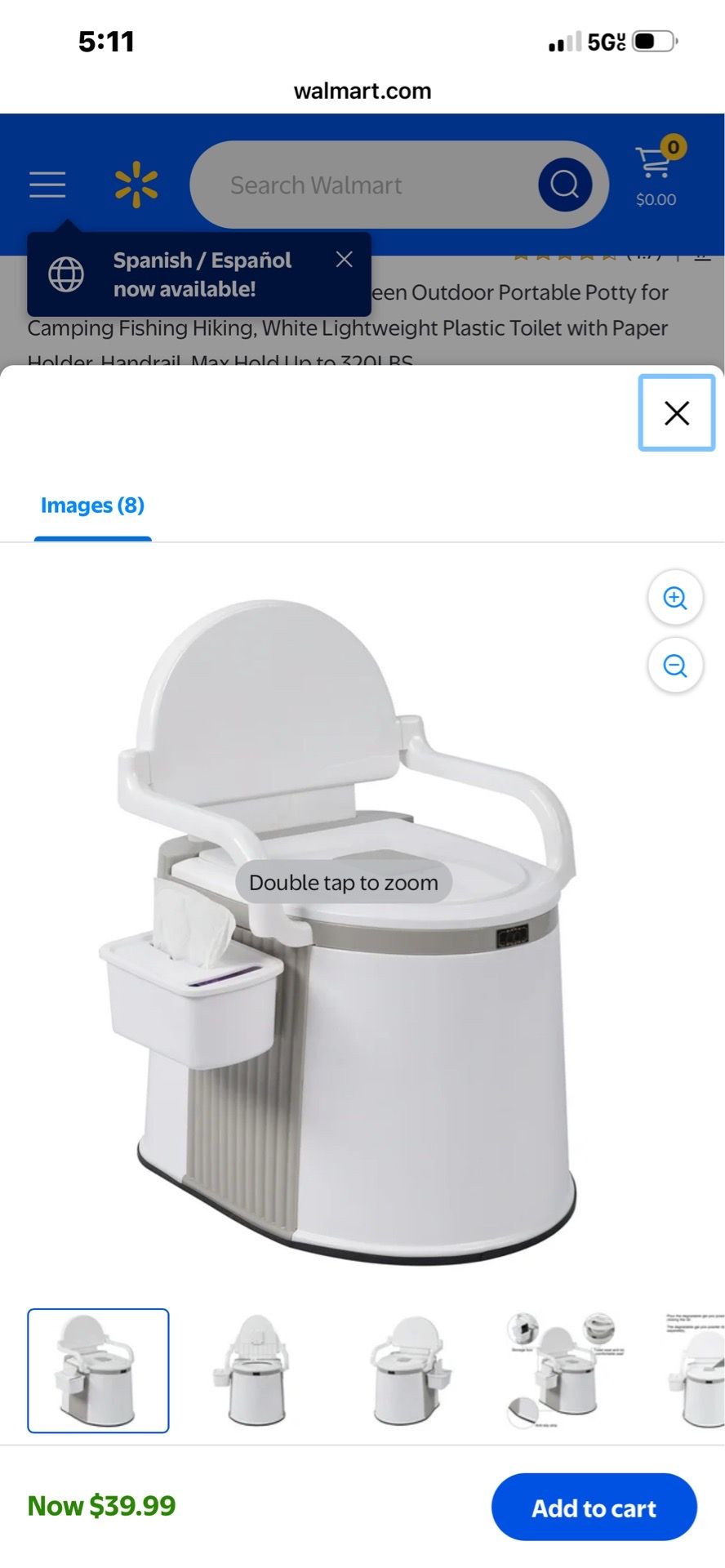 Portable outdoor toilet