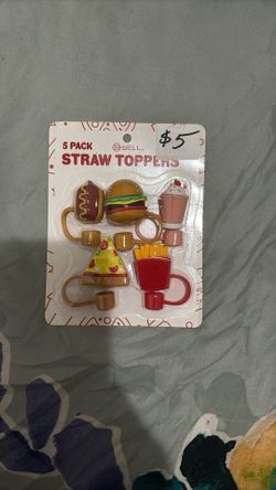 5 Pack Straw Toppers 