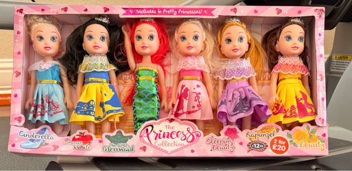 Liberty Imports Little Royal Princess Toddler Dolls with Dresses, Girls Imaginative Pretend Play Small Dolls Party Favors Collection (Princess)