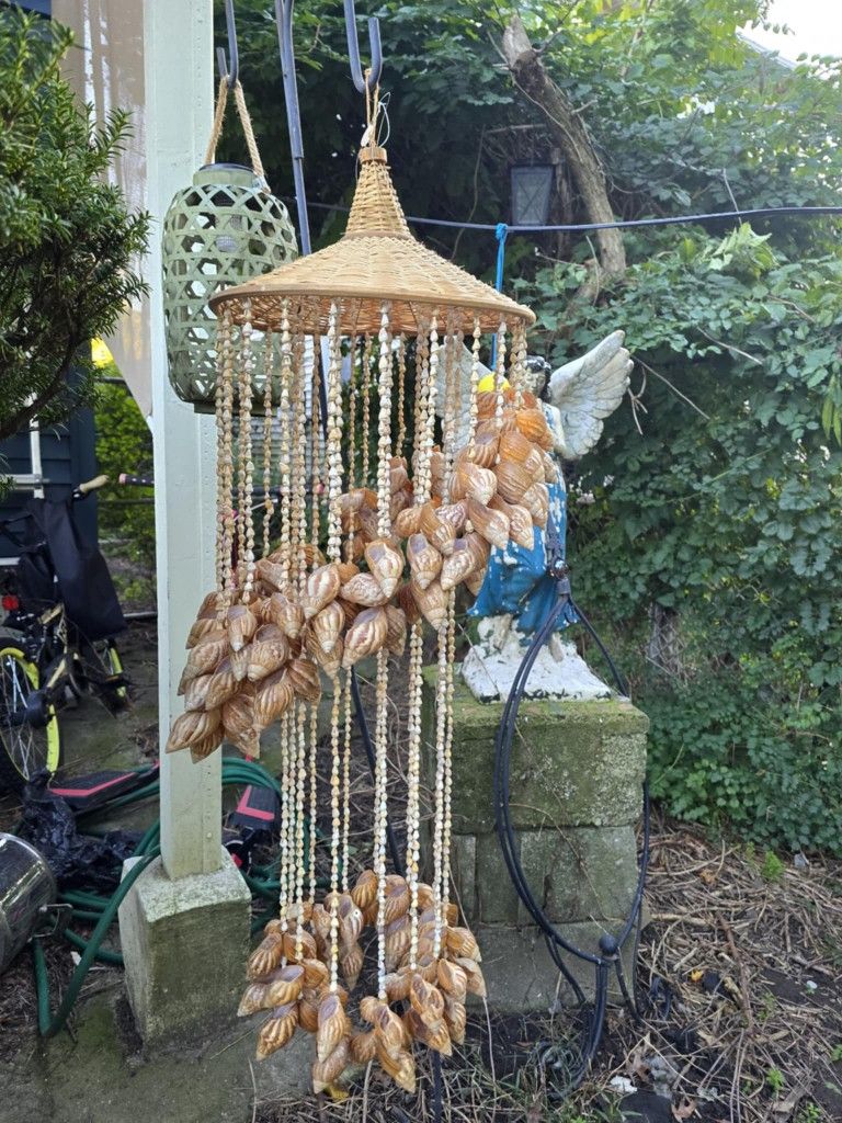 Vintage Large Sea Shell Wind Chime - Home Decor